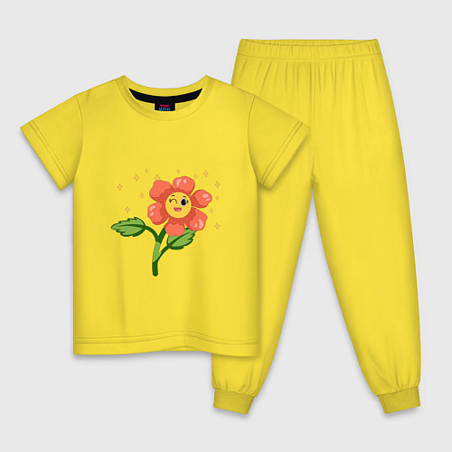 Детская пижама Веселый цветик / Желтый – фото 1