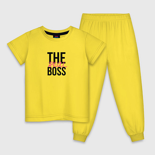 Детская пижама The real boss / Желтый – фото 1