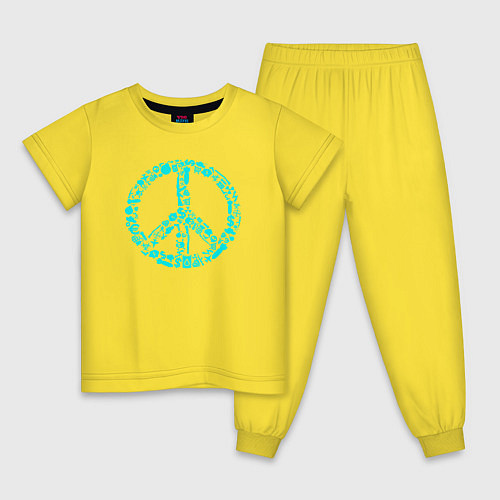 Детская пижама Peace life / Желтый – фото 1