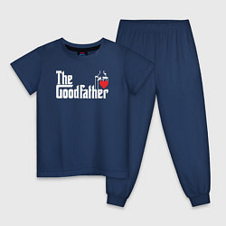 Пижама хлопковая детская The godfather love, цвет: тёмно-синий