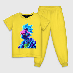 Пижама хлопковая детская Cyberpunks not dead - Homer Simpson, цвет: желтый