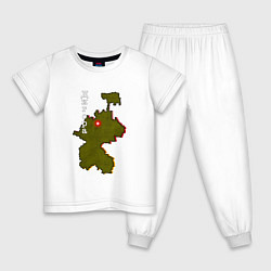 Пижама хлопковая детская Осетия Дигора, цвет: белый
