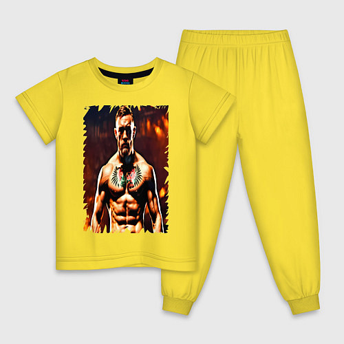 Детская пижама Конор Макгрегор боец UFC / Желтый – фото 1