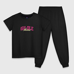 Пижама хлопковая детская Minnie k-girls, цвет: черный