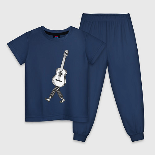 Детская пижама Человек гитара / Тёмно-синий – фото 1
