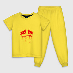Пижама хлопковая детская Красная грусть, цвет: желтый