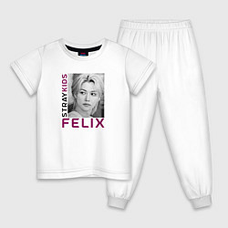 Пижама хлопковая детская Felix funart, цвет: белый