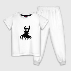 Пижама хлопковая детская Hollow Knight - маленький призрак, цвет: белый