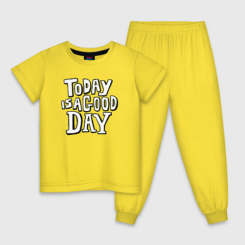 Детская пижама Сегодня хороший день / Желтый – фото 1