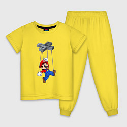 Пижама хлопковая детская Марионетка Марио, цвет: желтый