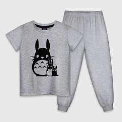 Пижама хлопковая детская Totoros, цвет: меланж
