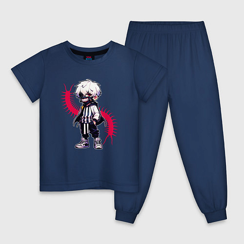 Детская пижама Токийский гуль - Кен Канеки / Тёмно-синий – фото 1