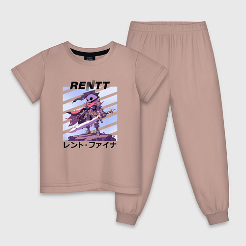 Детская пижама Rentt - The Unwanted Undead Adventurer / Пыльно-розовый – фото 1