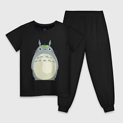 Пижама хлопковая детская Neighbor Totoro, цвет: черный