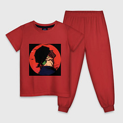 Пижама хлопковая детская Зоро Ророноа охотник на пиратов, цвет: красный