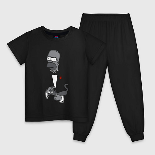 Детская пижама Homer godfather / Черный – фото 1