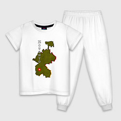 Пижама хлопковая детская Осетия Котанто, цвет: белый