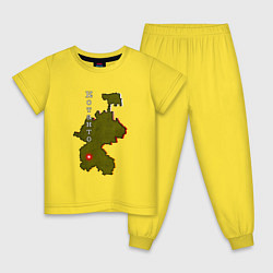 Пижама хлопковая детская Осетия Котанто, цвет: желтый