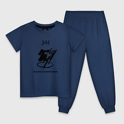 Пижама хлопковая детская Depeche Mode - black celebration box, цвет: тёмно-синий