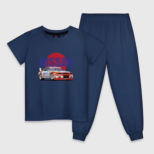 Детская пижама Nissan Skyline GTR 32 / Тёмно-синий – фото 1