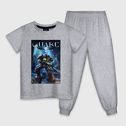 Пижама хлопковая детская Quake arena - Ranger, цвет: меланж