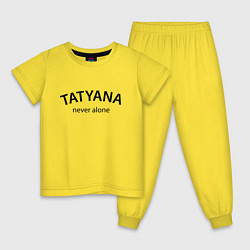 Пижама хлопковая детская Tatyana never alone - motto, цвет: желтый