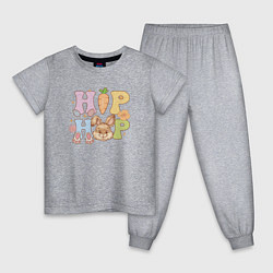 Пижама хлопковая детская Хип-Хоп, цвет: меланж