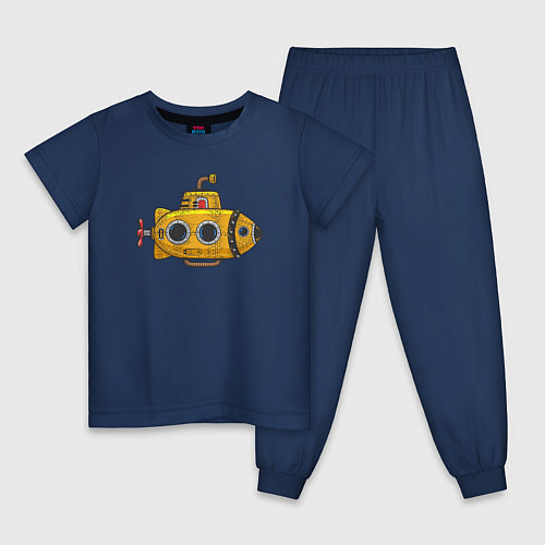 Детская пижама Жёлтая субмарина / Тёмно-синий – фото 1