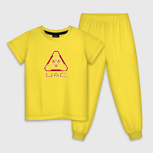 Детская пижама UAC красный повреждённый / Желтый – фото 1