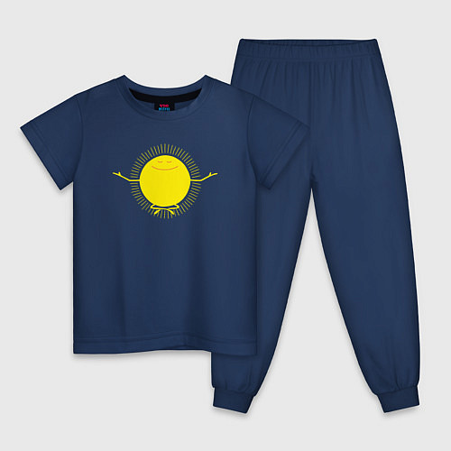 Детская пижама Sunny relax / Тёмно-синий – фото 1