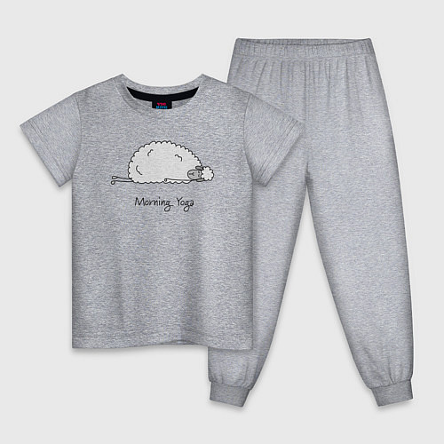 Детская пижама Йога овечки / Меланж – фото 1