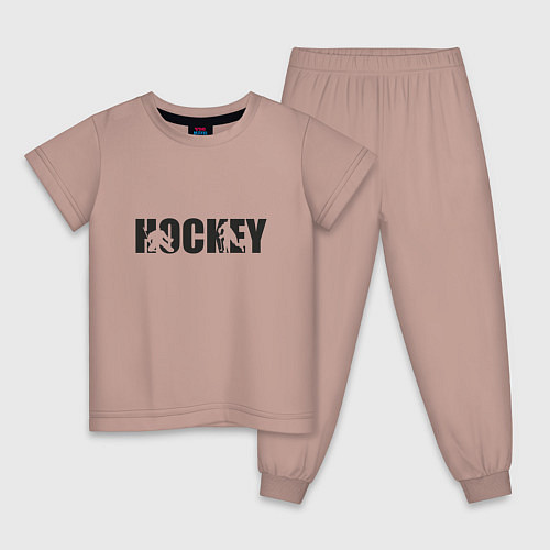 Детская пижама Hockey art / Пыльно-розовый – фото 1