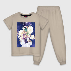 Пижама хлопковая детская Монолог фармацевта Жэньши Расчётливый интриган, цвет: миндальный