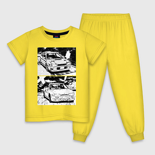 Детская пижама Nissan silvia subaru forester / Желтый – фото 1