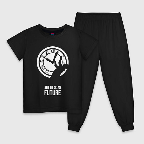 Детская пижама Back to the future clocks / Черный – фото 1