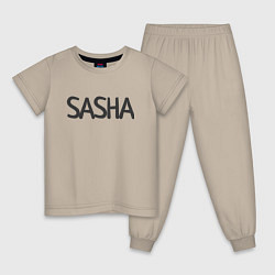 Пижама хлопковая детская SASHA, цвет: миндальный