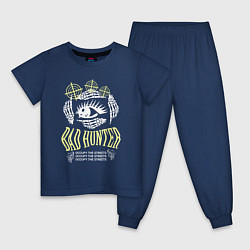 Пижама хлопковая детская Bad Hunter Streetwear, цвет: тёмно-синий