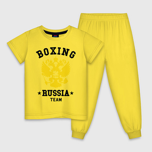 Детская пижама Boxing Russia Team / Желтый – фото 1