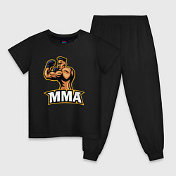 Пижама хлопковая детская Fighter MMA, цвет: черный