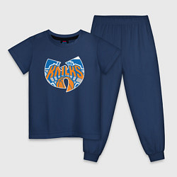 Пижама хлопковая детская Wu-tang knicks, цвет: тёмно-синий