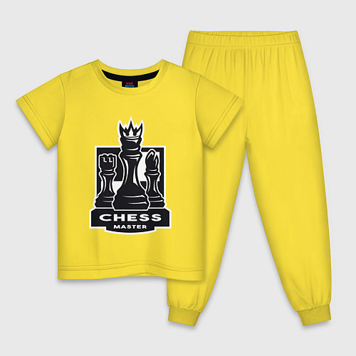 Детская пижама Мастер шахмат / Желтый – фото 1