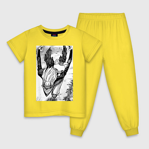 Детская пижама Дандадан: Кэн Такакура / Желтый – фото 1