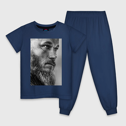 Детская пижама Рагнар: воин севера / Тёмно-синий – фото 1