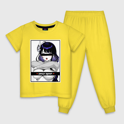 Детская пижама Секси Шогун Райден - Genshin impact / Желтый – фото 1