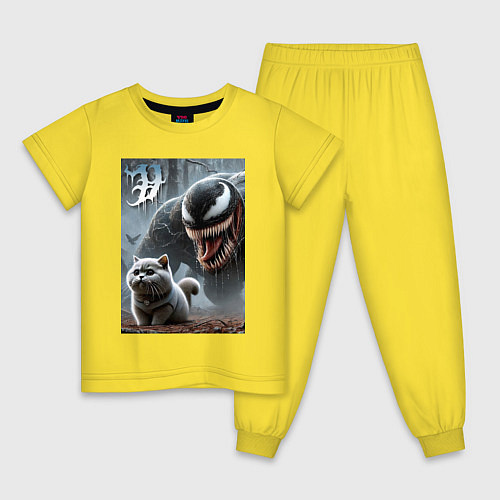 Детская пижама Venom wants to move into a purebred cat / Желтый – фото 1