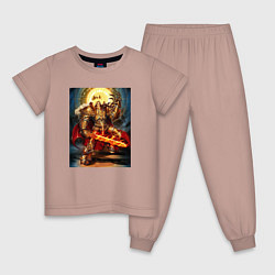 Пижама хлопковая детская Empire of Humanity - Warhammer 40k, цвет: пыльно-розовый