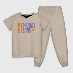 Пижама хлопковая детская Phoenix Suns play, цвет: миндальный