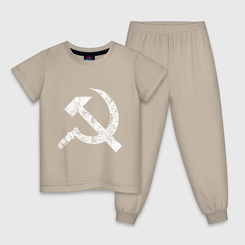 Детская пижама Серп и молот символ / Миндальный – фото 1