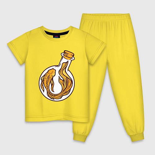 Детская пижама Золотая рыбка в колбе / Желтый – фото 1