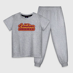 Пижама хлопковая детская Cavaliers Cleveland, цвет: меланж